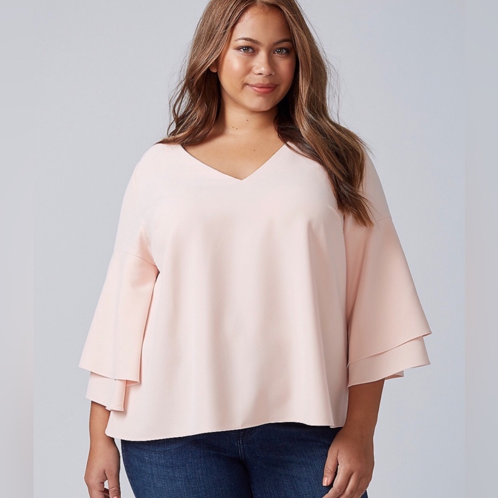 LB Kimono Sleeve Top Cameo Rose